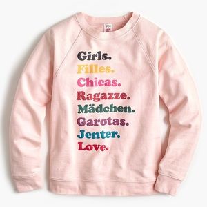 J Crew “girls” Swearshirt